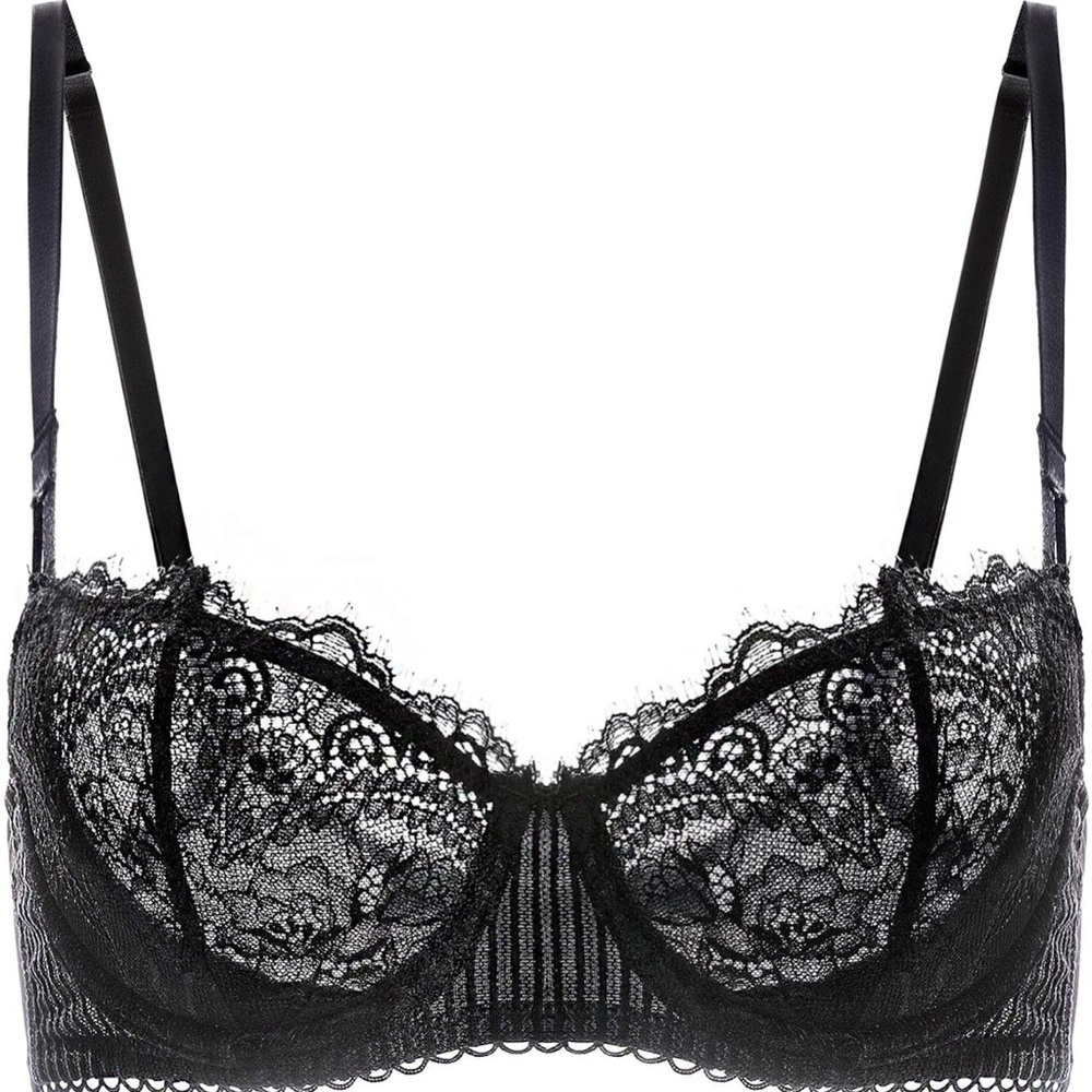 Set of 2! 36DD balconette bras with pretty lace embellishment
